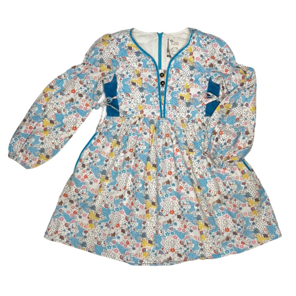 Floral Blue Kids Dress